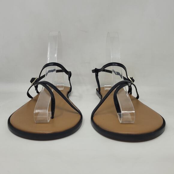 ATP Atelier All Tomorrows Parties Sandals IT40 US10 Black Leather Capri Flat NEW - Picture 4 of 15